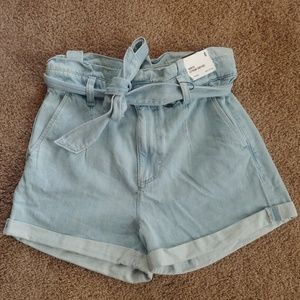NWT Express shortie extreme high rise tie shorts 6
